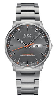 Mido Commander II Automatic Chronometer Grey Dial Silver Steel Strap Watch For Men - M021.431.11.061.01