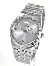 Tudor Royal Day Date Diamonds Automatic Silver Dial Silver Steel Strap Watch for Men - M28600-0002