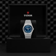 Tudor Royal Automatic Blue Dial Silver Steel Strap Watch for Men - M28600-0005