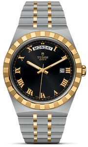 Tudor Royal Automatic Black Dial Two Tone Steel Strap Watch for Men - M28603-0003