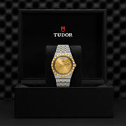 Tudor Royal Automatic Diamonds Gold Dial Two Tone Steel Strap Watch for Men - M28603-0006