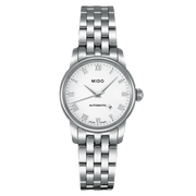 Mido Baroncelli III Automatic White Dial Silver Steel Strap Watch For Women - M7600.4.26.1