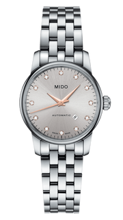 Mido Baroncelli III Automatic Silver Dial Silver Steel Strap Watch For Women - M7600.4.21.1