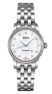 Mido Baroncelli Automatic Mother Of Pearl Dial Silver Steel Strap Watch For Women - M7600.4.69.1