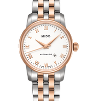 Mido Baroncelli Automatic White Dial Two Tone Steel Strap Watch For Women - M8600.9.N6.1
