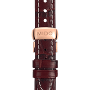 Mido Baroncelli III Automatic Diamonds Brown Dial Brown Leather Strap Watch For Women - M7600.3.64.8