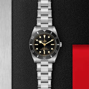 Tudor Black Bay 54 Black Dial Silver Steel Strap Watch for Men - M79000N-0001