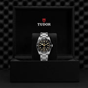 Tudor Black Bay 54 Black Dial Silver Steel Strap Watch for Men - M79000N-0001