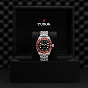 Tudor Black Bay Black Dial Silver Steel Strap Watch for Men - M7941A1A0RU-0003