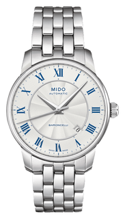 Mido Baroncelli III Automatic Silver Dial Silver Steel Strap Watch For Men - M8600.4.21.1