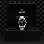 Tudor 1926 Automatic Diamonds Black Dial Silver Steel Strap Watch for Men - M91650-0004