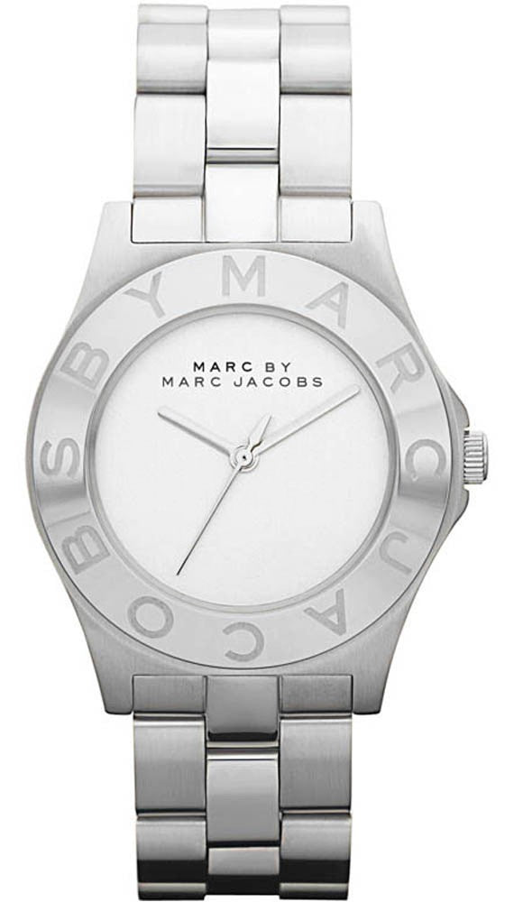 Marc Jacobs Blade Chronograph Silver Dial Silver  Steel Strap Watch for Women - MBM3125