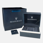 Maserati Stile Chronograph Black Dial Silver Steel Strap Watch For Men - R8873642010
