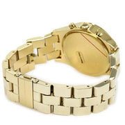 Marc Jacobs Henry Chronograph Gold Dial Gold Steel Strap Watch for Women - MBM3105