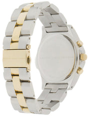Marc Jacobs Blade Chronograph Silver Dial Two Tone Steel Strap Watch for Women - MBM3177