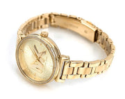 Michael Kors Sofie Quartz Gold Dial Gold Steel Strap Watch For Women - MK4334