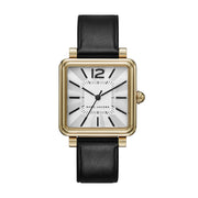 Marc Jacobs Vic Silver Dial Black Leather Strap Watch for Women - MJ1437