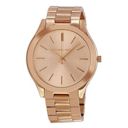 Michael Kors Slim Runway Rose Gold Dial Rose Gold Steel Strap Watch for Women - MK3197
