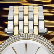 Michael Kors Darci Silver Dial Two Tone Steel Strap Watch for Women - MK3215