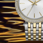 Michael Kors Darci Silver Dial Two Tone Steel Strap Watch for Women - MK3215