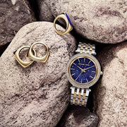 Michael Kors Darci Quartz Blue Dial Two Tone Steel Strap Watch For Women - MK3401