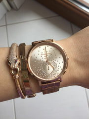 Michael Kors Jaryn Rose Gold Dial Rose Gold Steel Strap Watch for Women - MK3621