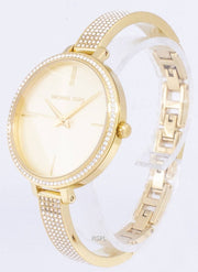 Michael Kors Jaryn Quartz Gold Dial Gold Steel Strap Watch For Women - MK3784