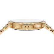Michael Kors Melissa Pave Gold Dial Gold Steel Strap Watch for Women - MK4371