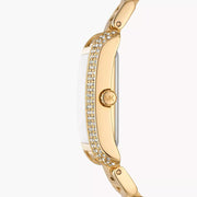 Michael Kors Emery Three-Hand Crystals Silver Dial Gold Steel Strap Watch for Women - MK4640