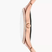 Michael Kors Lauryn Three-Hand Crystals Rose Gold Dial Rose Gold Steel Strap Watch for Women - MK4736