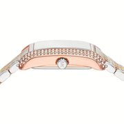 Michael Kors Emery Three-Hand White Dial Two Tone Steel Strap Watch for Women - MK4744