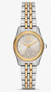 Michael Kors Lexington Three-Hand Silver Dial Two Tone Steel Strap Watch for Women - MK4815