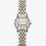 Michael Kors Lexington Three-Hand Silver Dial Two Tone Steel Strap Watch for Women - MK4815