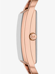 Michael Kors Empire Pavé Analog Rose Gold Dial Rose Gold Steel Strap Watch for Women - MK4858