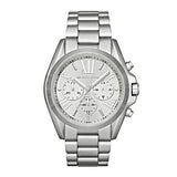 Michael Kors Bradshaw Chronograph Silver Dial Silver Steel Strap Watch for Men - MK5535