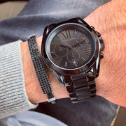 Michael Kors Bradshaw Black Dial Black Steel Strap Watch for Men - MK5550