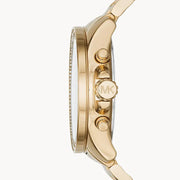 Michael Kors Wren Purple Dial Gold Steel Strap Watch for Women - MK6290