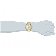 Michael Kors Sawyer White Dial Gold Steel Strap Watch for Women - MK6362