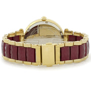 Michael Kors Parker Mother of Pearl Red Dial Two Tone Steel Strap Watch for Women - MK6427