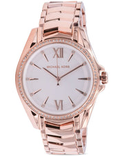 Michael Kors Whitney Quartz White Dial Rose Gold Steel Strap Watch For Women - MK6694