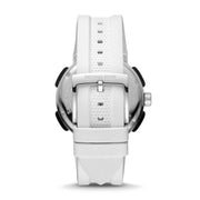 Michael Kors Sidney Multifunction Black Dial White Silicone Strap Watch For Women - MK6947
