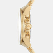 Michael Kors Wren Chronograph Gold Dial Gold Steel Strap Watch for Women - MK6952