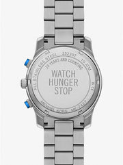 Michael Kors Runway Stop Hunger Blue Dial Silver Steel Strap Watch for Women - MK7427