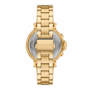 Michael Kors Maren Chronograph Gold Dial Gold Steel Strap Watch for Women - MK7493