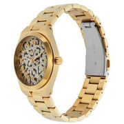 Michael Kors Lennox Three-Hand Gold Dial Gold Steel Strap Watch for Women - MK7500