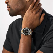 Michael Kors Maritime Three Hand Black Dial Two Tone Steel Strap Watch for Men - MK9180