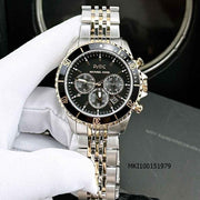 Michael Kors Bayville Chronograph Black Dial Two Tone Steel Strap Watch For Women - MK8872