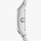 Michael Kors Three-Hand White Dial Two Tone Steel Strap Watch for Women - MKO1035