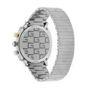 Gucci Grip Chronograph Disney Black Dial Silver Steel Strap Watch For Men - YA157307