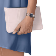 Tissot T Lady Flamingo Mother of Pearl Blue Dial Silver Steel Strap Watch for Women - T094.210.11.126.00